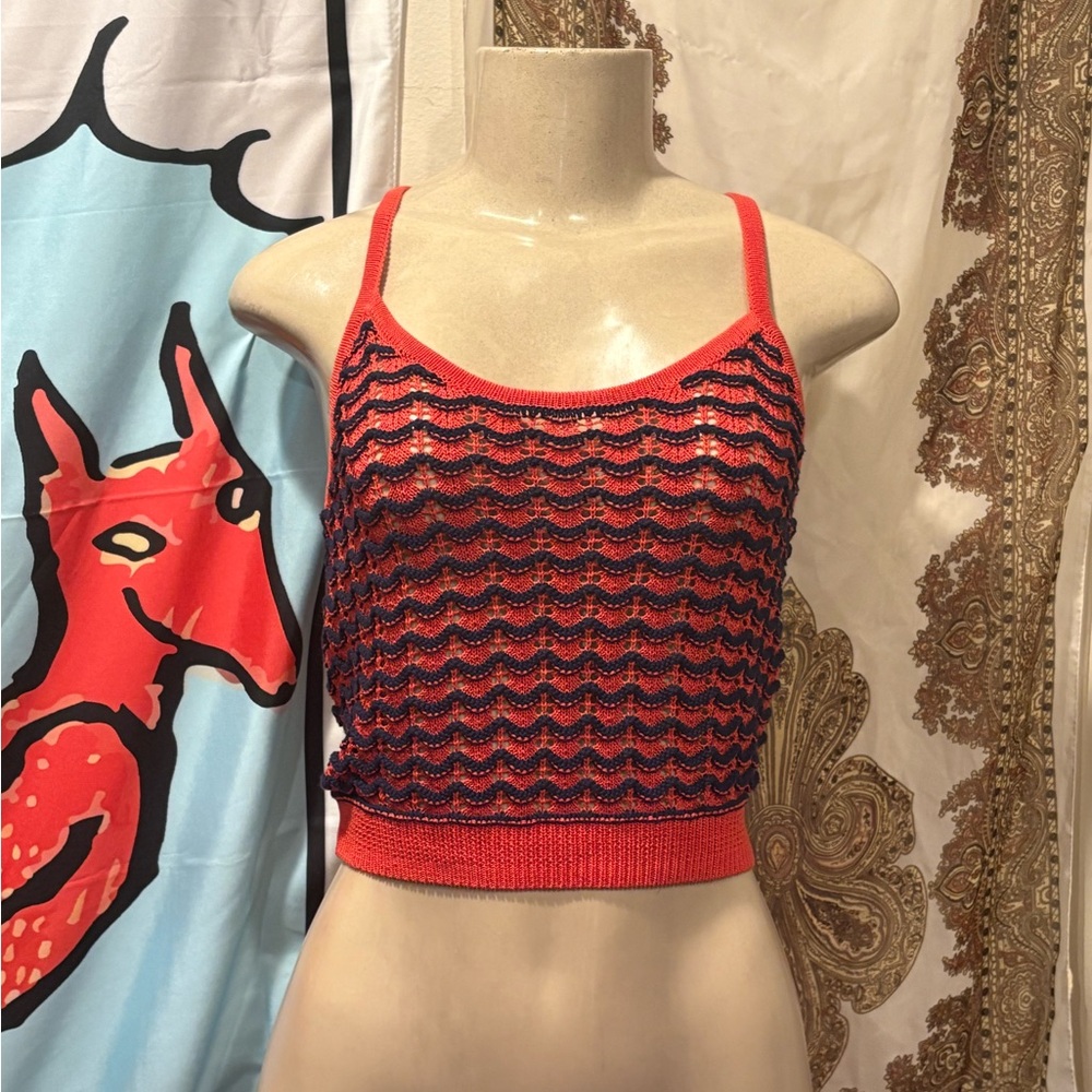 Blue and orange top